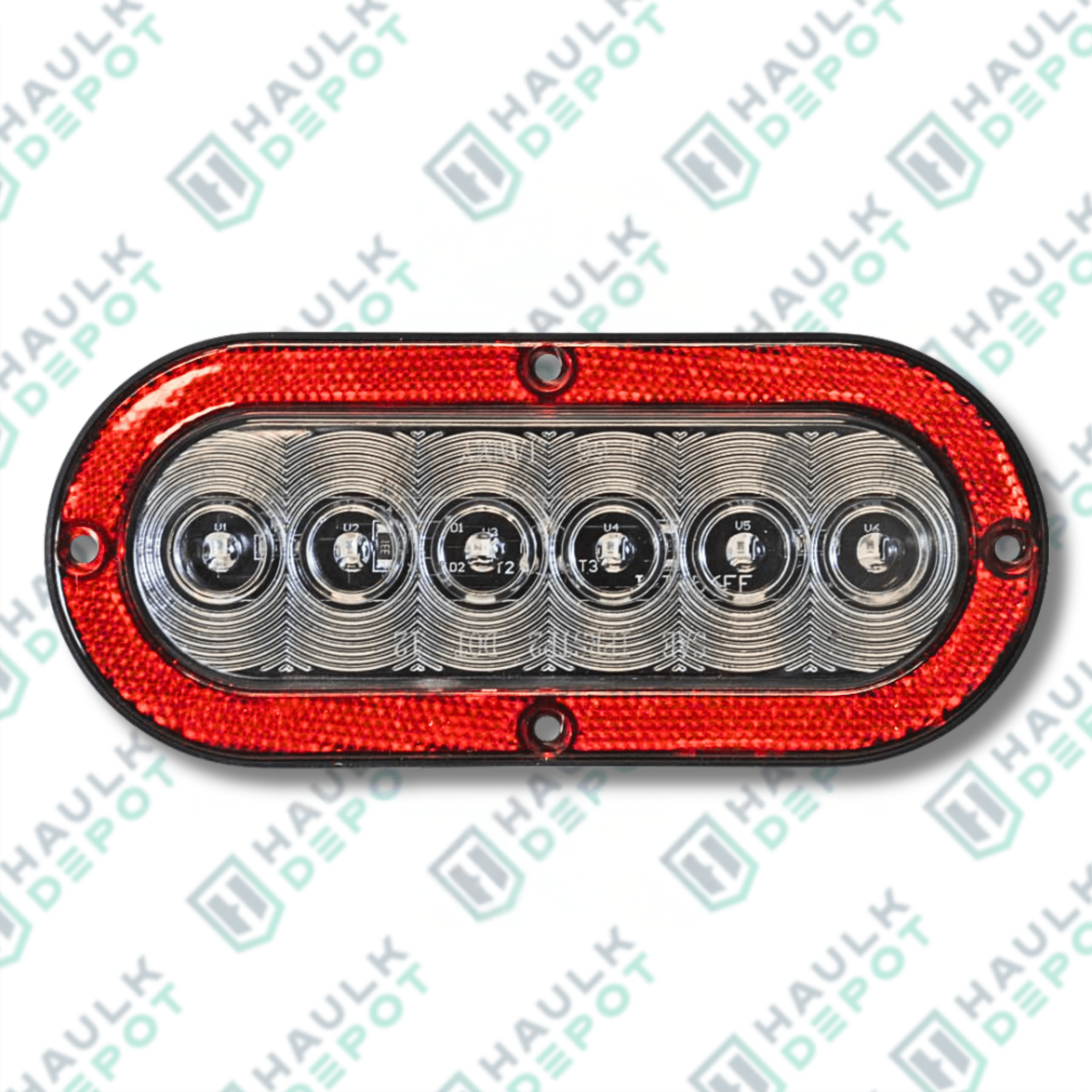 6" Oval LED Light – Stop/Tail/Turn – Reflector – Red | JM