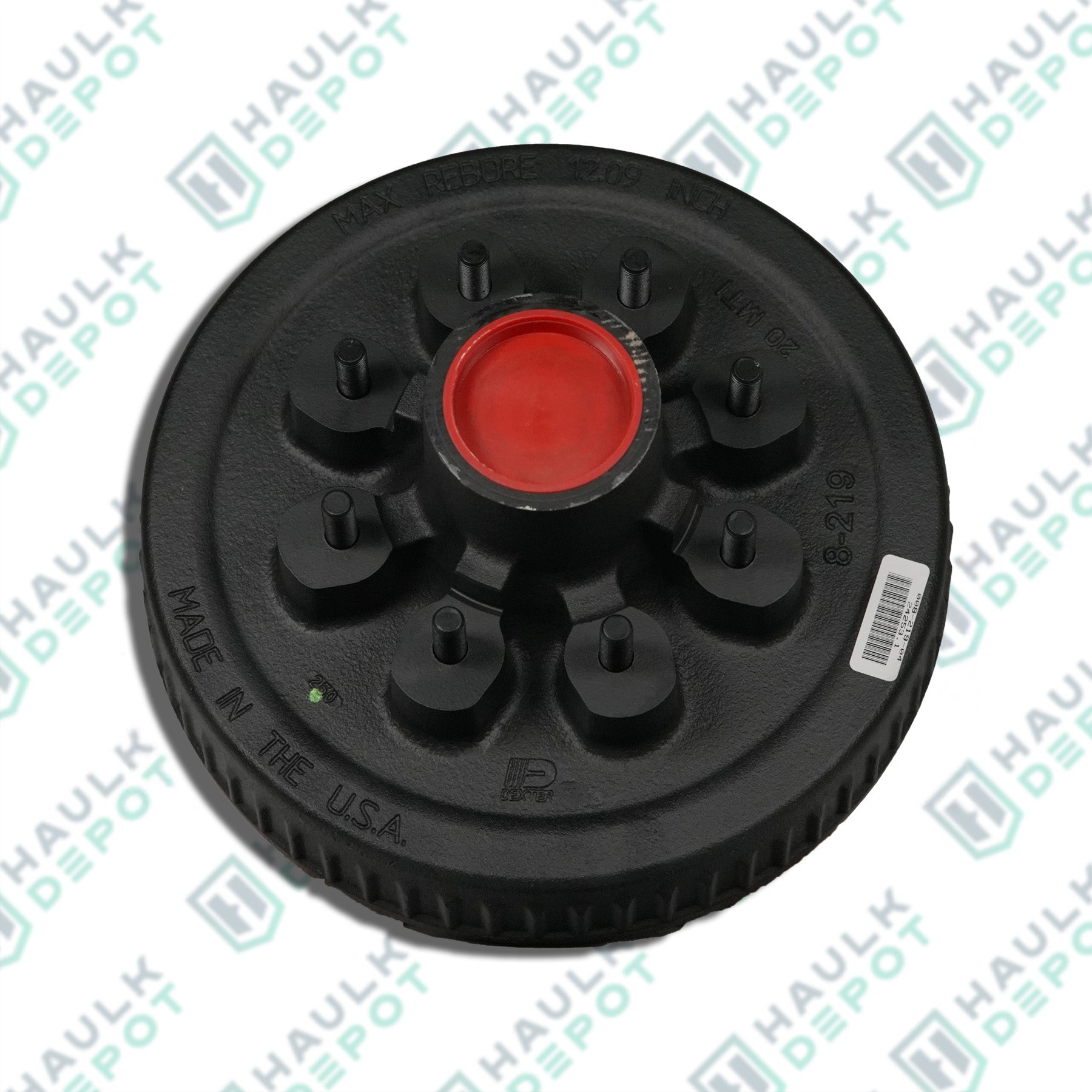 K08-219-1G - Hub & Drum Kit – 7K Axle – Pre-Greased – 1/2" Studs | DXT