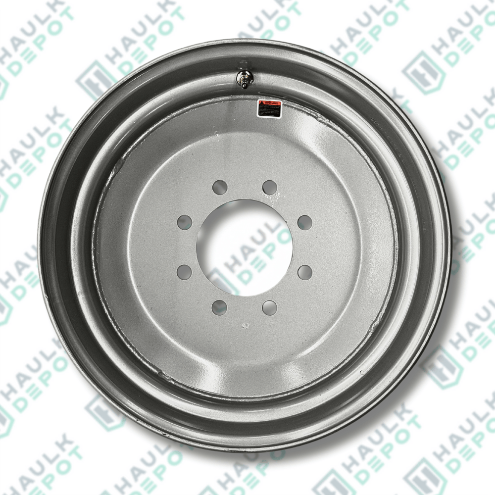 Trailer Wheel Rim – 17.5" – Silver – 8 Lug x 6.5" – 6,005 lbs – For Heavy-Duty Trailers | DXT