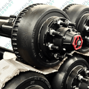 10K Axle Assembly – HF 74.5" – SC 42.5" – Hydraulic Brakes – Pre-Assembled | DXT