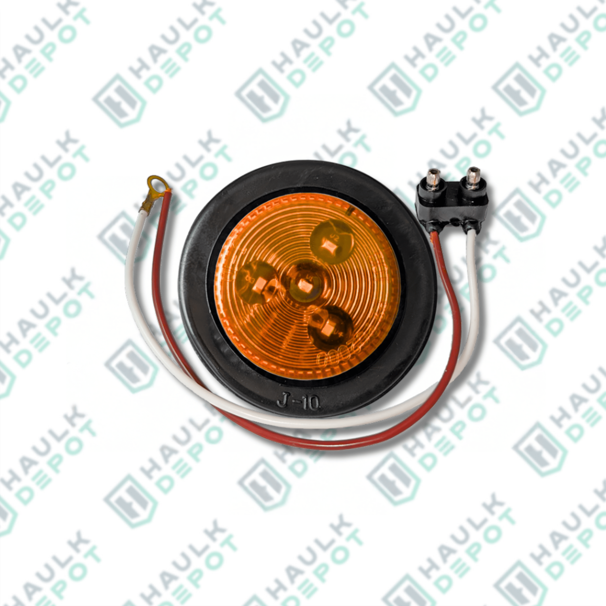 2" Round 4-LED Marker Light – Includes Grommet & Plug – Amber | JM