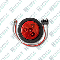 2" Round 4-LED Marker Light – Includes Grommet & Plug – Red | JM