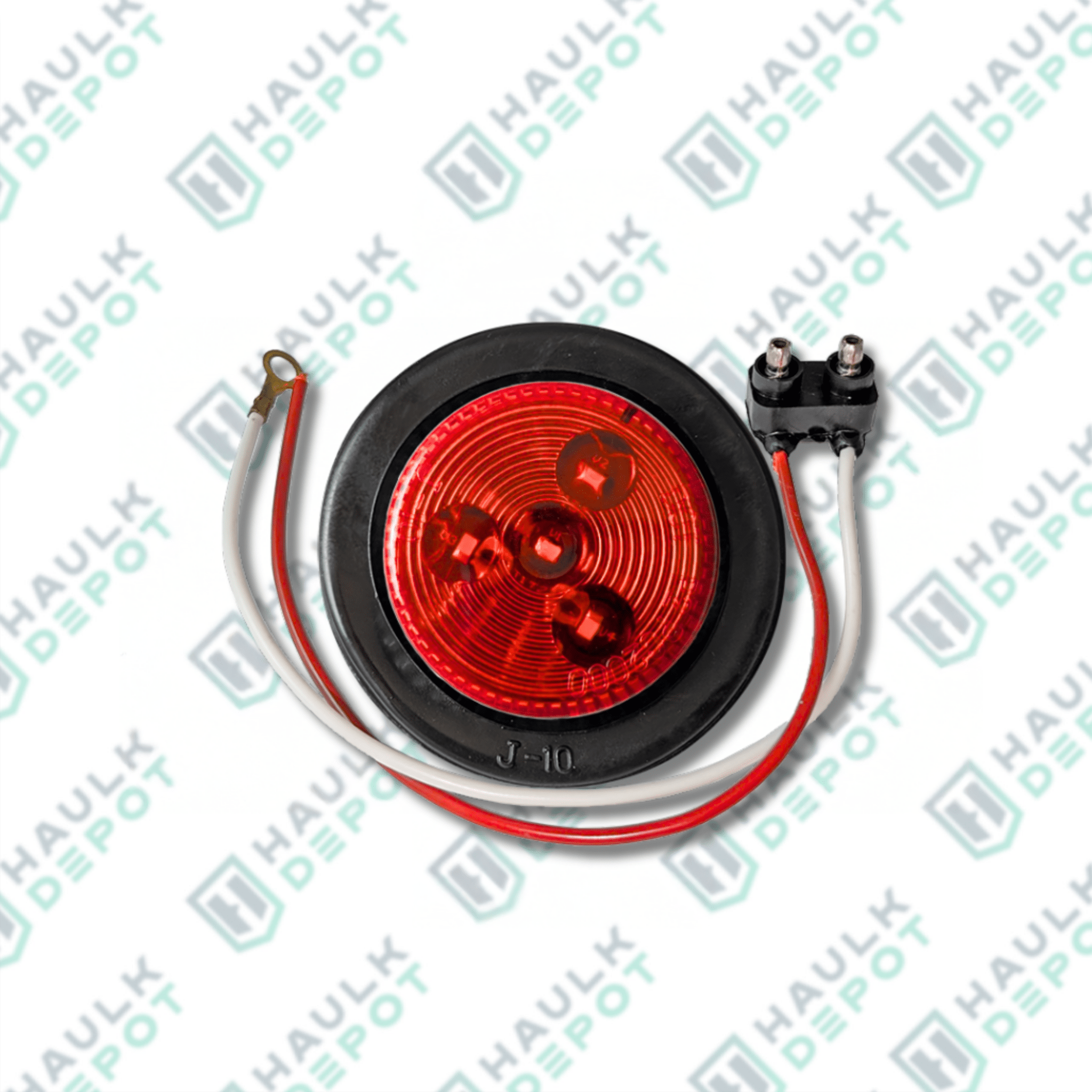 2" Round 4-LED Marker Light – Includes Grommet & Plug – Red | JM