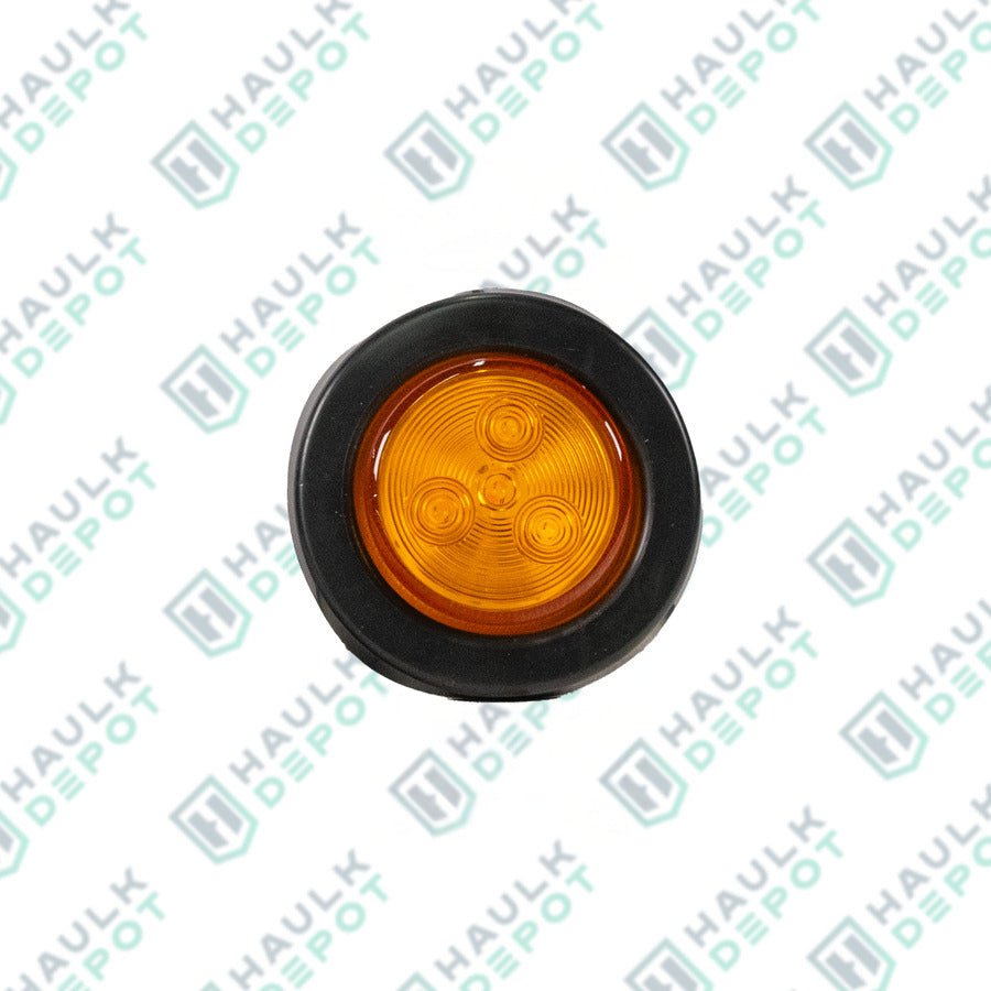 2" Round LED Marker Light – With Grommet & Pigtail – Amber