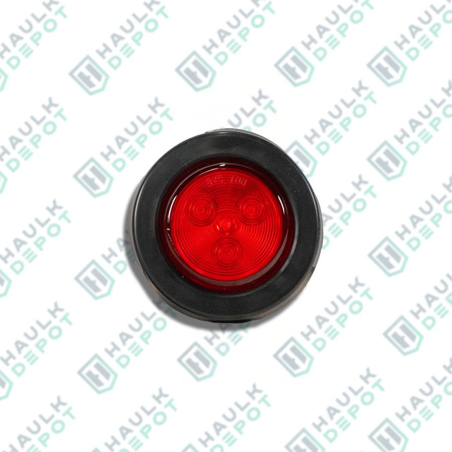 2" Round LED Marker Light – With Grommet & Pigtail – Red
