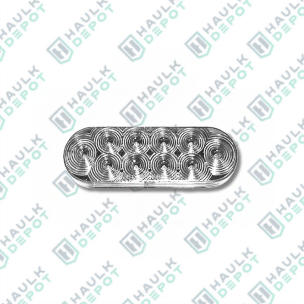 6" Oval LED Stop/Tail/Turn Light – 10 Diodes – Clear Lens – Red | JM