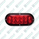 6" Oval LED Stop/Tail/Turn Light – 10 Diodes – Flange Mount – Red | JM