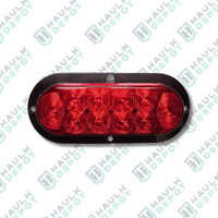 6" Oval LED Stop/Tail/Turn Light – 10 Diodes – Flange Mount – Red | JM