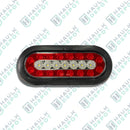 6.3" Oval Truck LED Light – Red/White – Dual Function