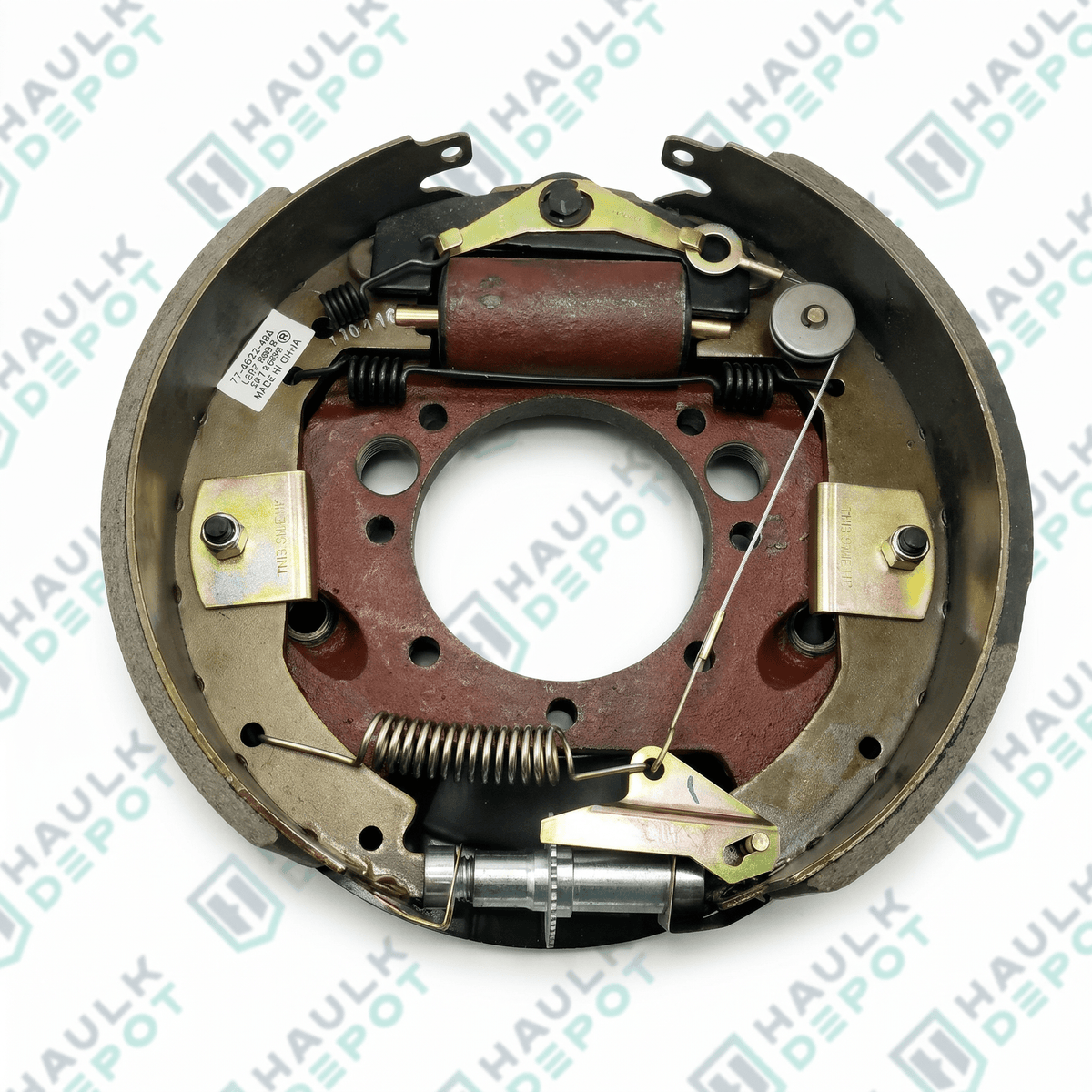 77-A023-404 - 10K Hydraulic Brake Assembly – Left Hand – 12-1/4" x 4" – Self-Adjusting – HEAVY DUTY | MT