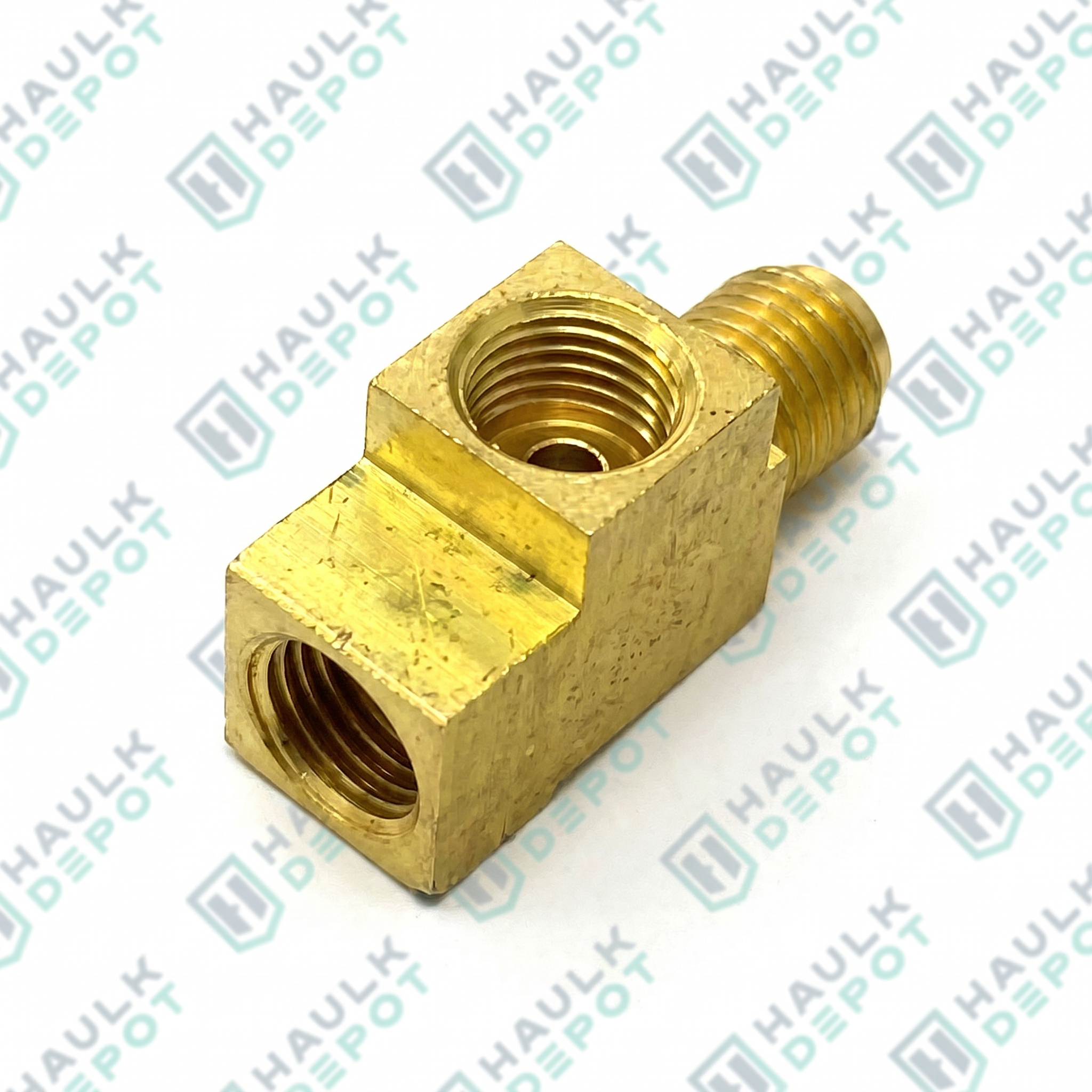 7900 - Brake Line Adapter Tee – 3/16" F x 3/16" F x 3/16" M – Brass | BDT