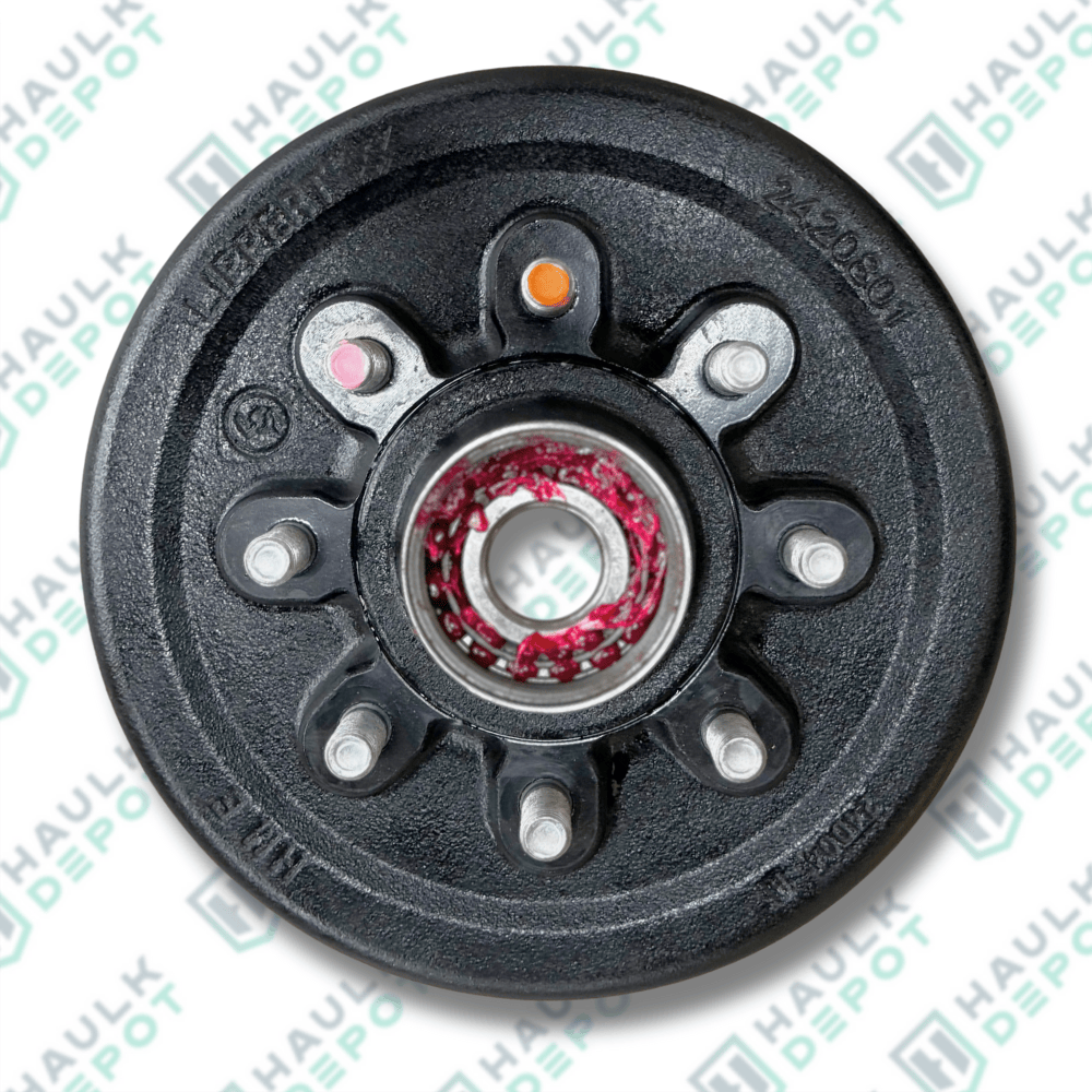 Hub & Drum - HYBRID – 8K Axle – Oil Cap Design – Pre-Greased – 8 on 6.5 – 5/8" Studs | LPT