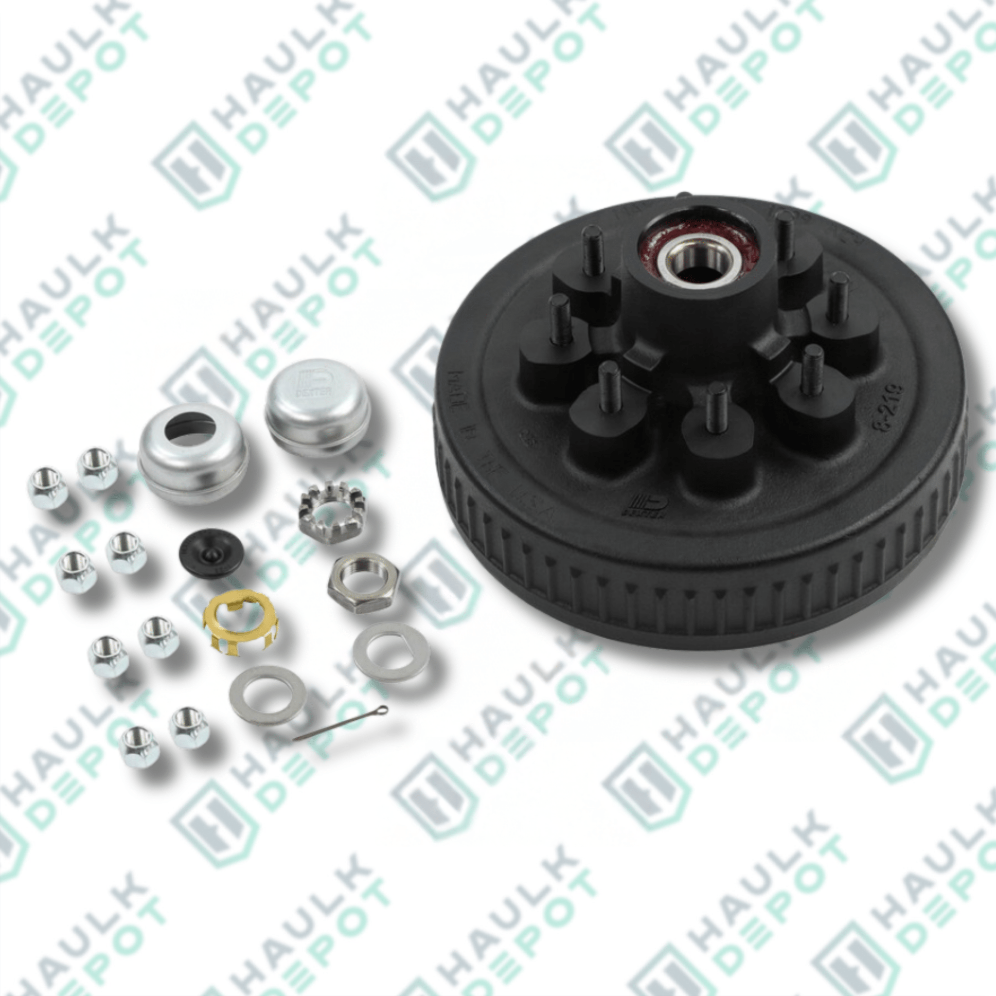 Hub & Drum Kit – 7K Axle – Pre-Greased – 1/2" Studs | DXT