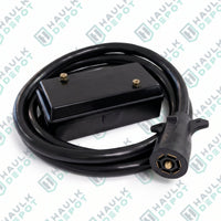 J-5087-JB - 7-Way Trailer Cord with Junction Box – 8 Ft – Pre-Wired RV Blade Style | JM