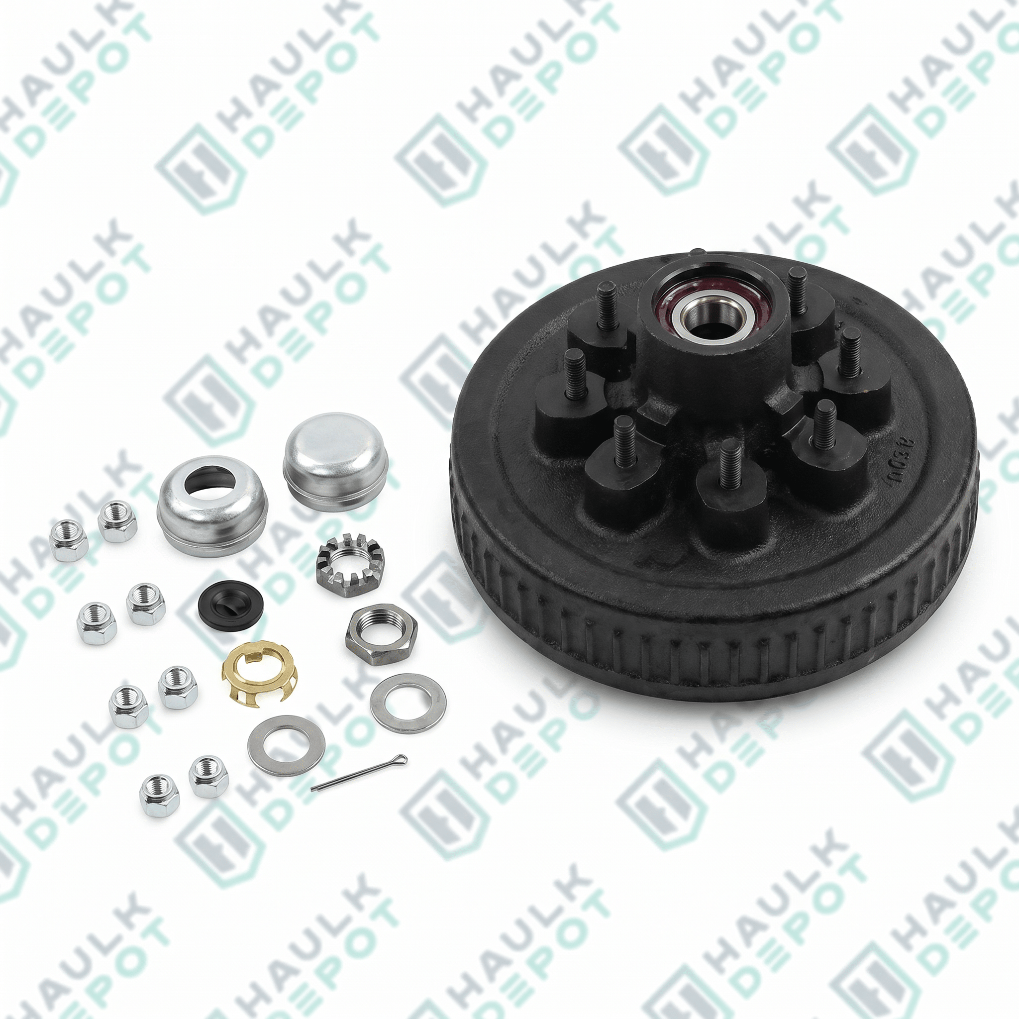 K08-219-2G - Hub & Drum Kit – 7K Axle – Pre-Greased – 9/16" Studs | DXT