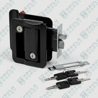 TDL01-B - Cargo Trailer Door Lock – Flush Mount – Black – With 4 Matching Keys | JM