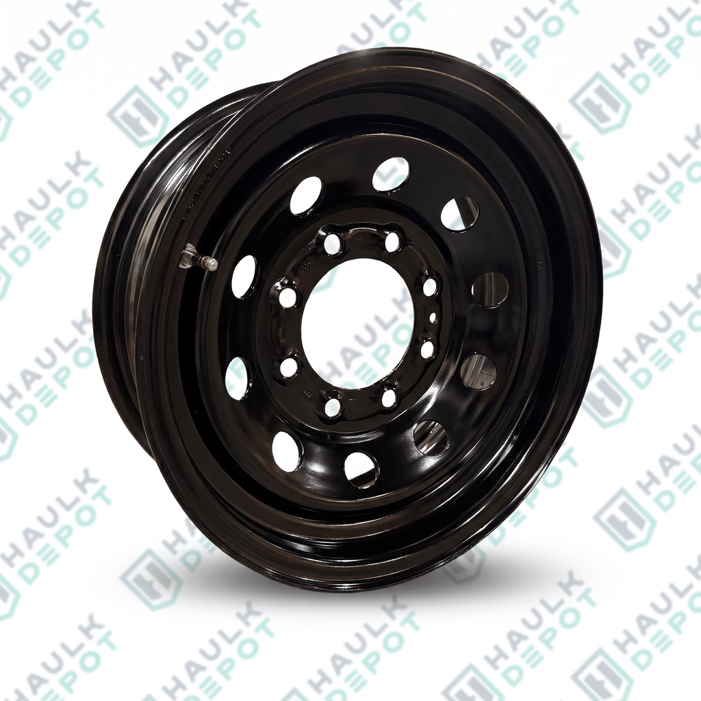 Trailer Wheel Rim – 16" x 6" – 8 Lug x 6.5" – Black – For 7K Axles | CRWD