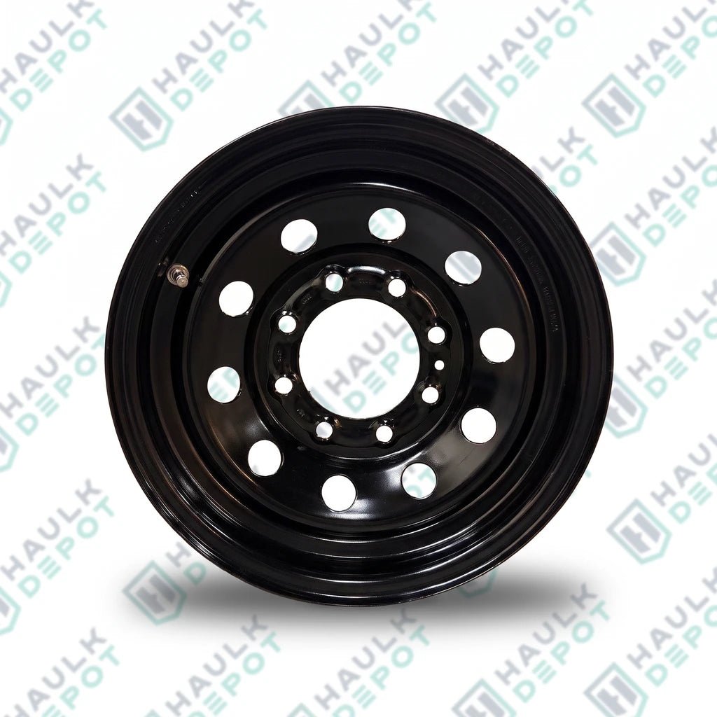 Trailer Wheel Rim – 16" x 6" – 8 Lug x 6.5" – Black – For 7K Axles | CRWD