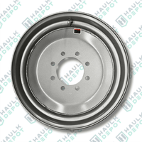 Trailer Wheel Rim – 17.5" – Silver – 8 Lug x 6.5" – 6,005 lbs – For Heavy-Duty Trailers | DXT