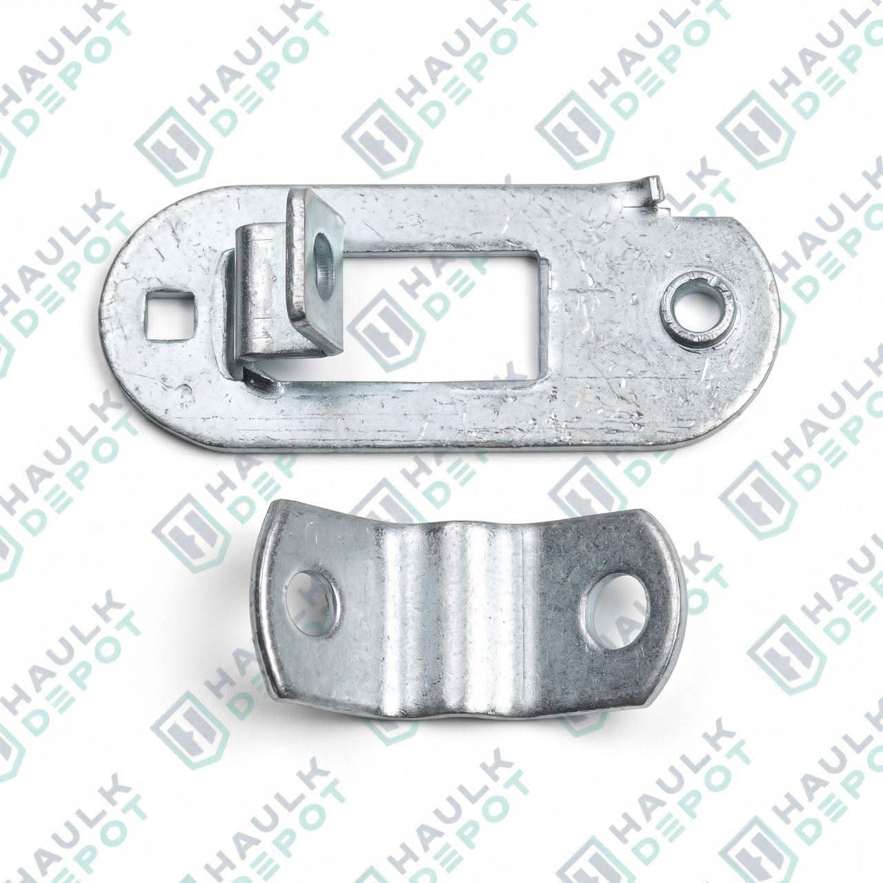 Universal Trailer Bar Lock Hasp – 2-Piece – Zinc Plated – 4" Mount Centers | JM