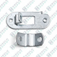 Universal Trailer Bar Lock Hasp – 2-Piece – Zinc Plated – 4" Mount Centers | JM