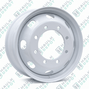 WHD175675-275-80E - 17-1/2" x 6-3/4" Steel Dual Wheel – 8 on 275mm – 8.7" Pilot – White | DXT